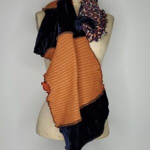 Handmade Repurposed Scarf Fall Colors Large